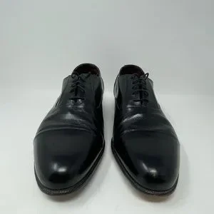 Florsheim Vintage Royal Imperial Cap Toe Black Leather Oxford Dress Shoe Size 11 Florsheim Royal Imperial Men Dress Shoes Black Oxford  main image 2